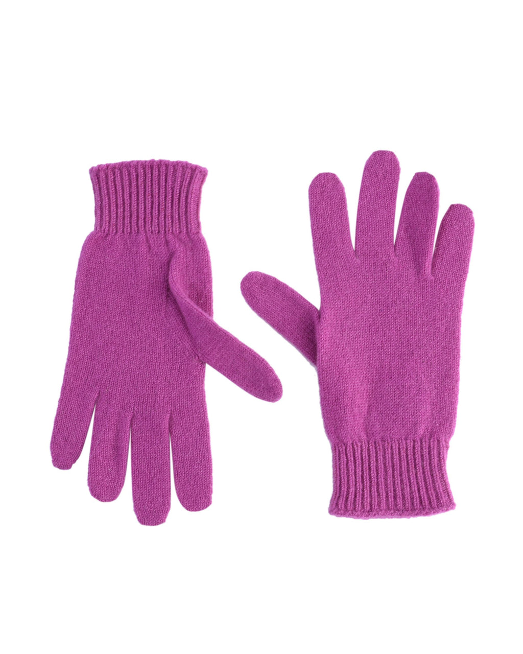 Guanti corti da donna in cashmere Crown of Edinburgh COE 001 VIOLA