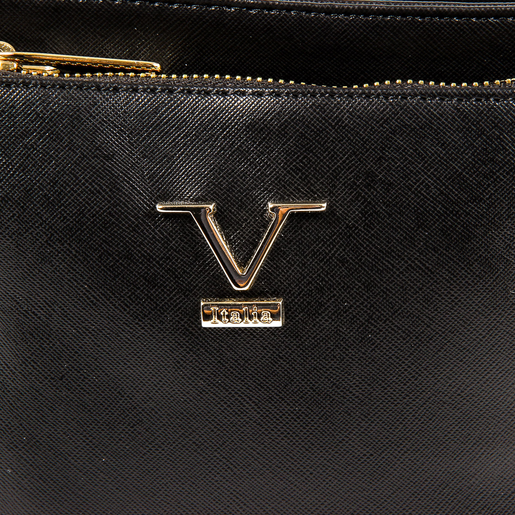 V 1969 Italia Borsa a tracolla da donna nera MONICA