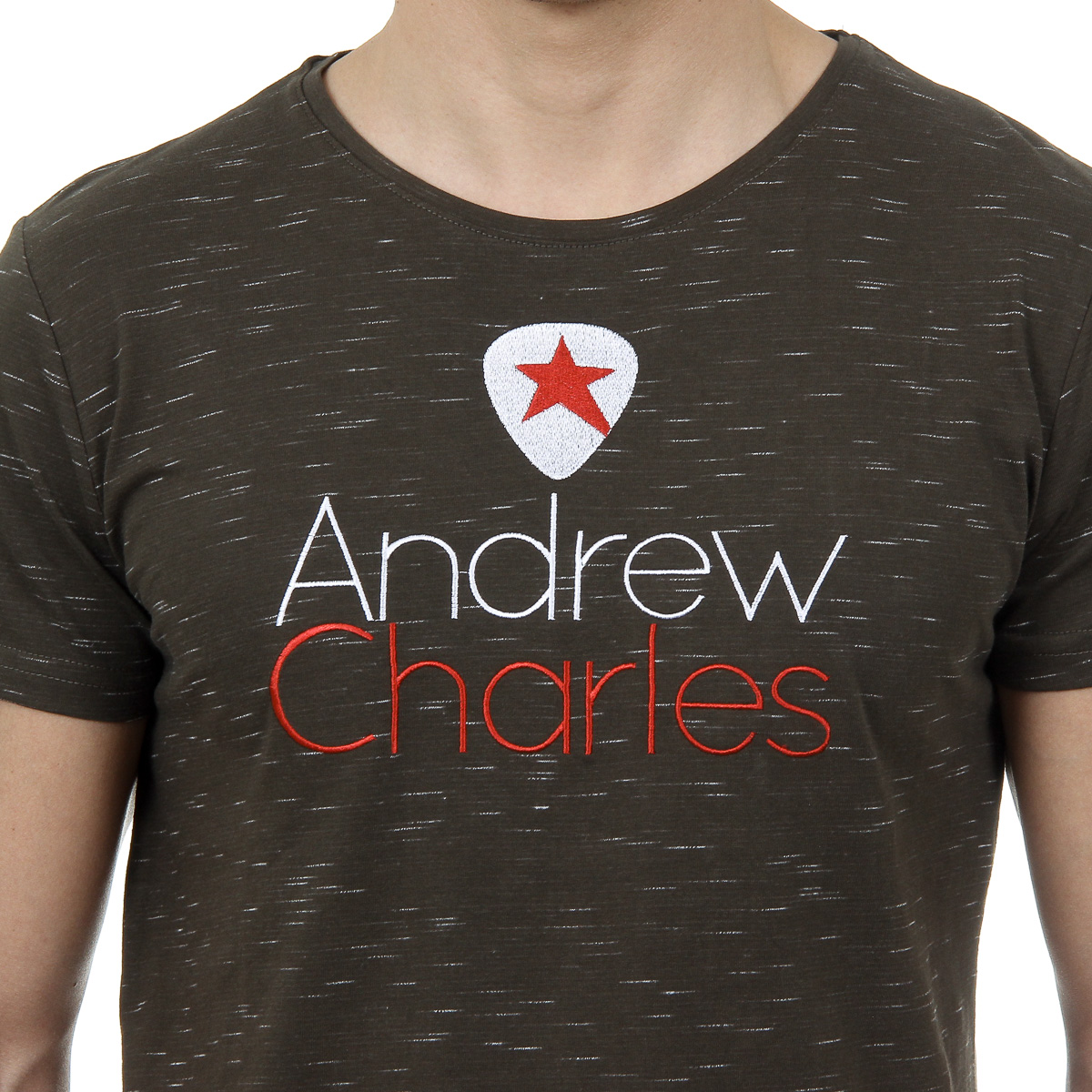 Andrew Charles T-shirt da uomo a maniche corte con scollo rotondo, verde scuro JACK