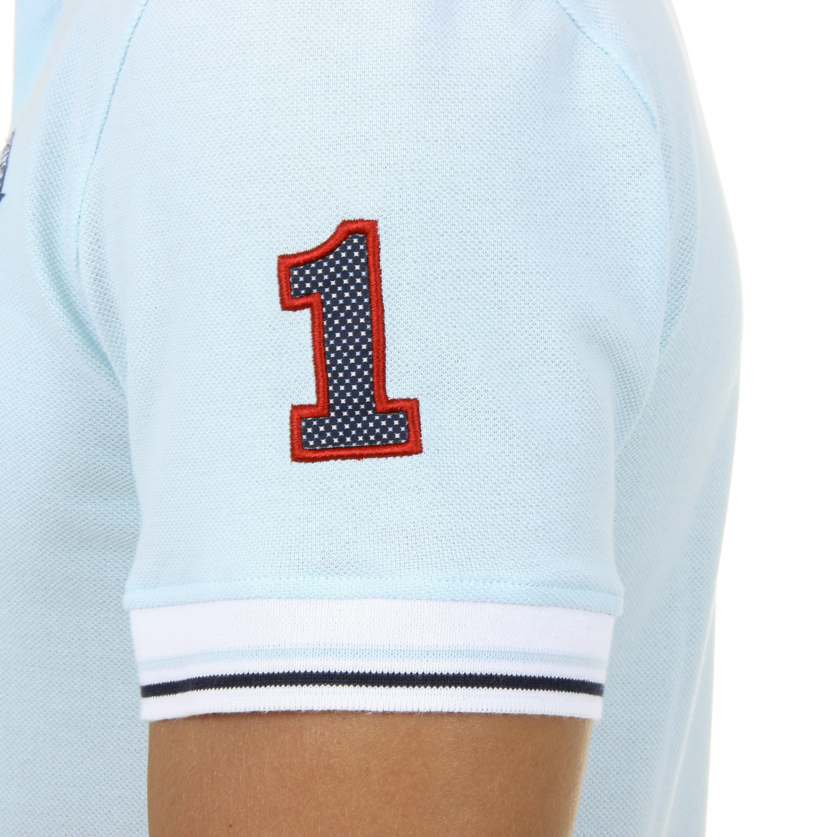 Polo da uomo a maniche corte Ufford & Suffolk Polo Club, colore azzurro, per bambini