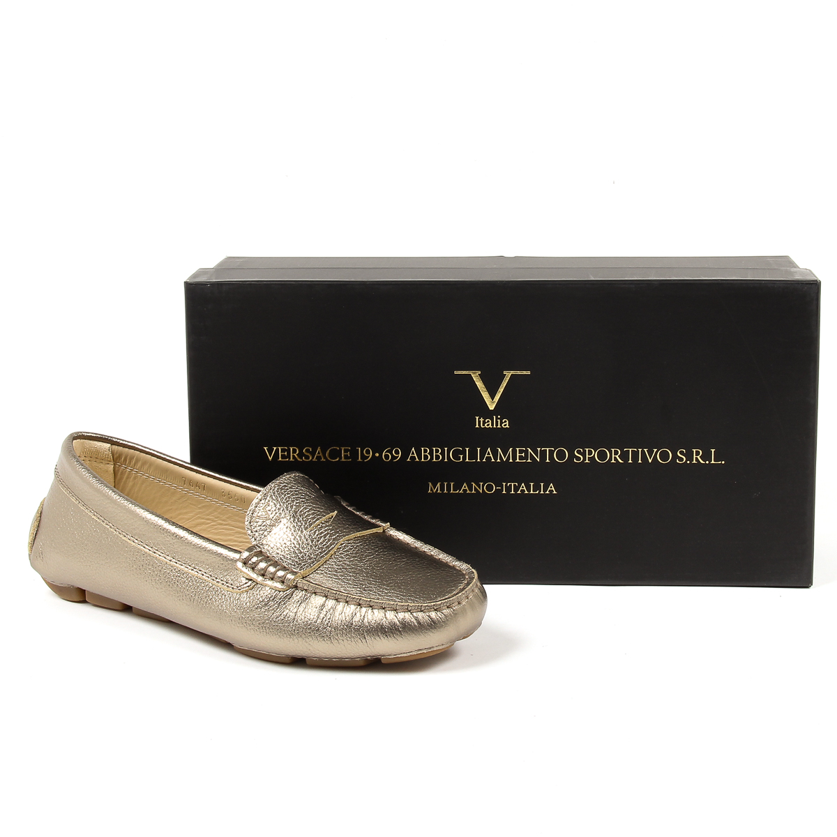V 1969 Italia Mocassino da donna oro AMALFI