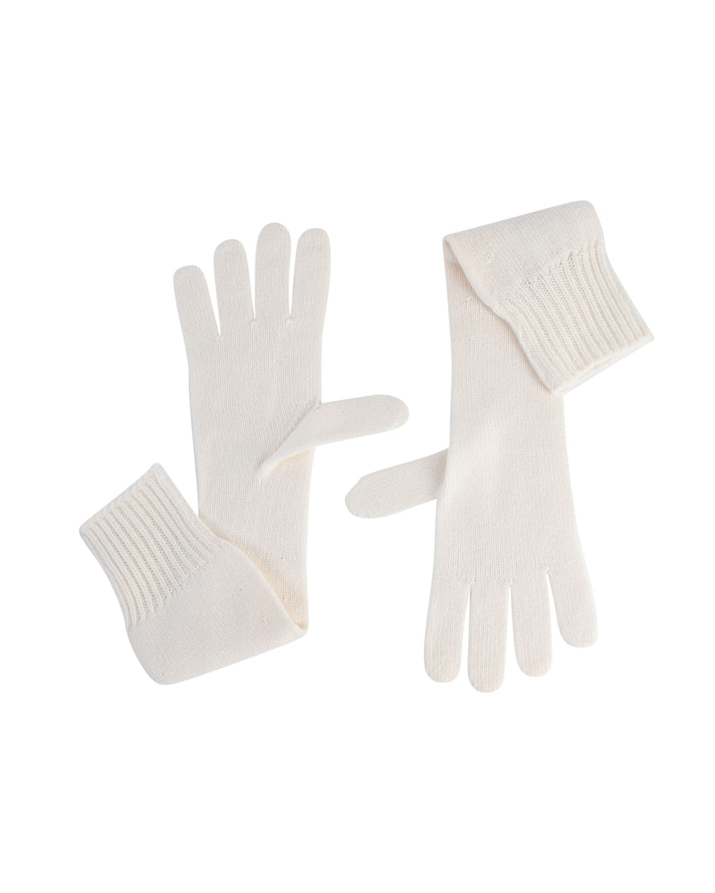 Guanti lunghi da donna in cashmere Crown of Edinburgh COE 002 MILK