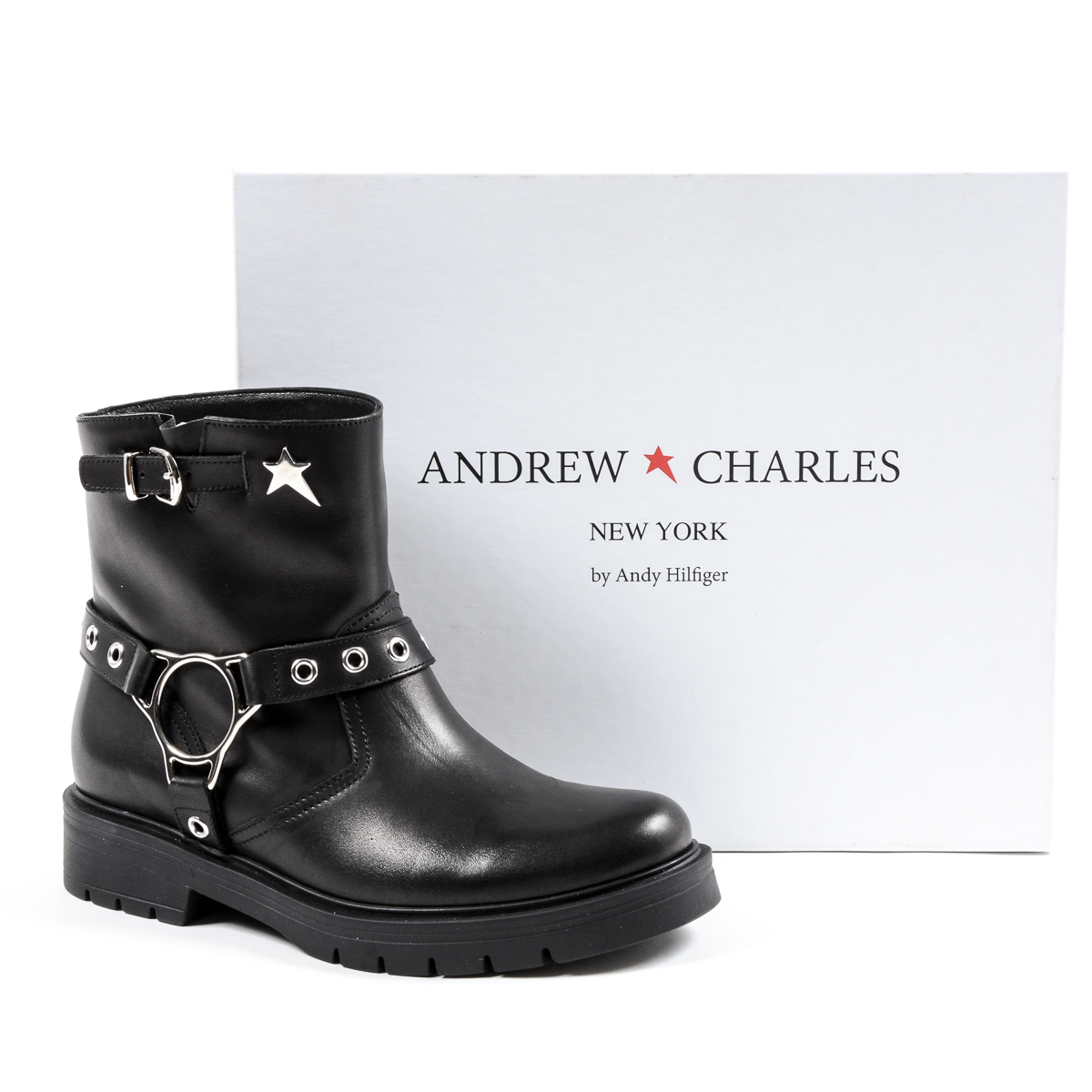 Stivaletto corto da donna Andrew Charles nero ARETHA