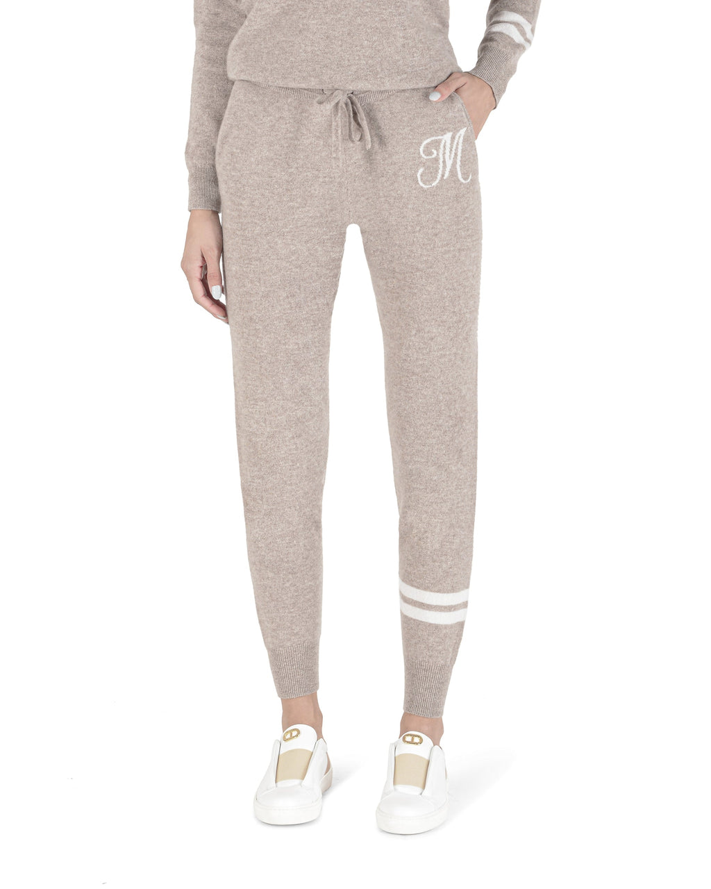 Pantaloni da tuta in cashmere - Cammello