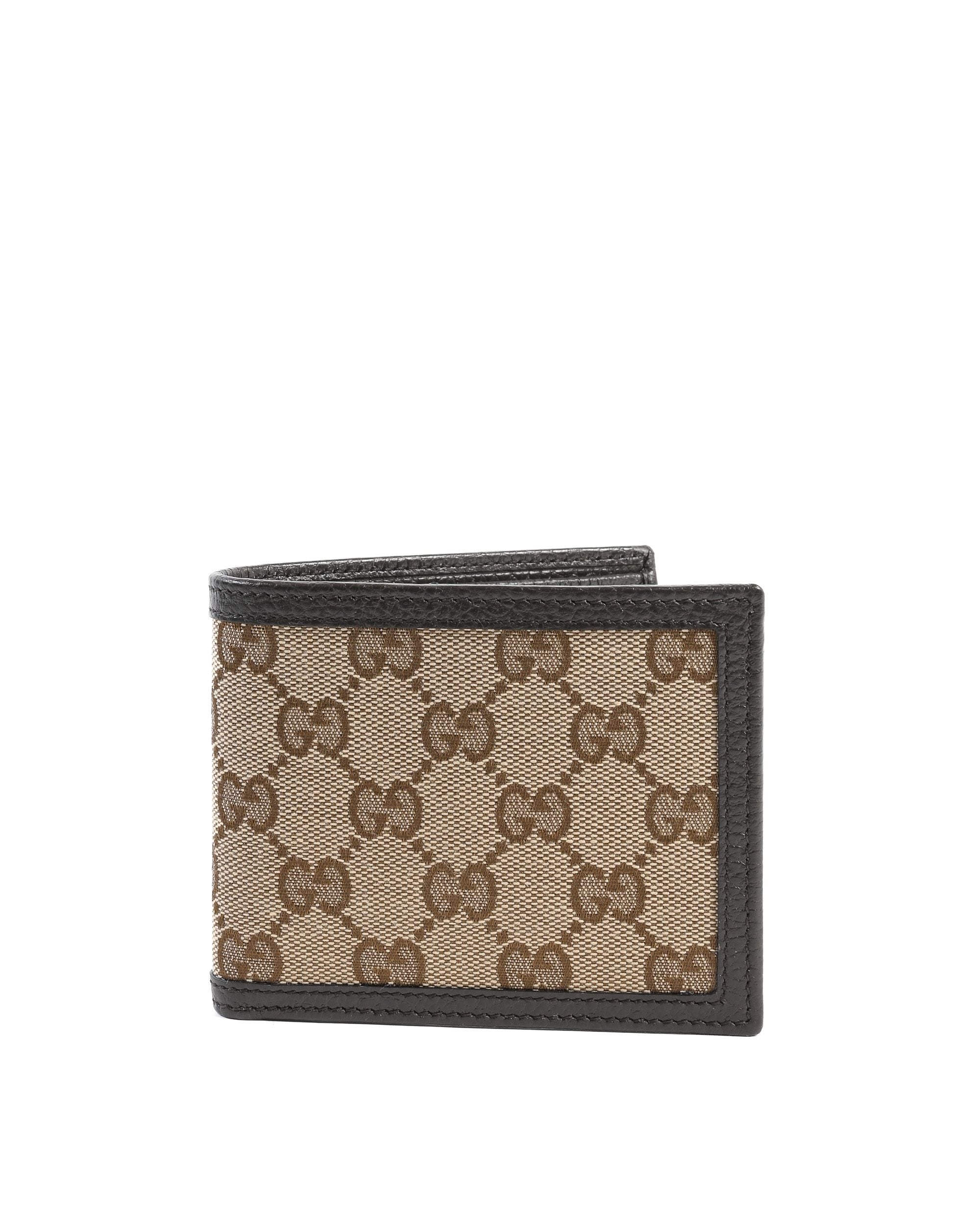 Portafoglio Gucci Monogram in tessuto e pelle 260987 KY9LN 9903