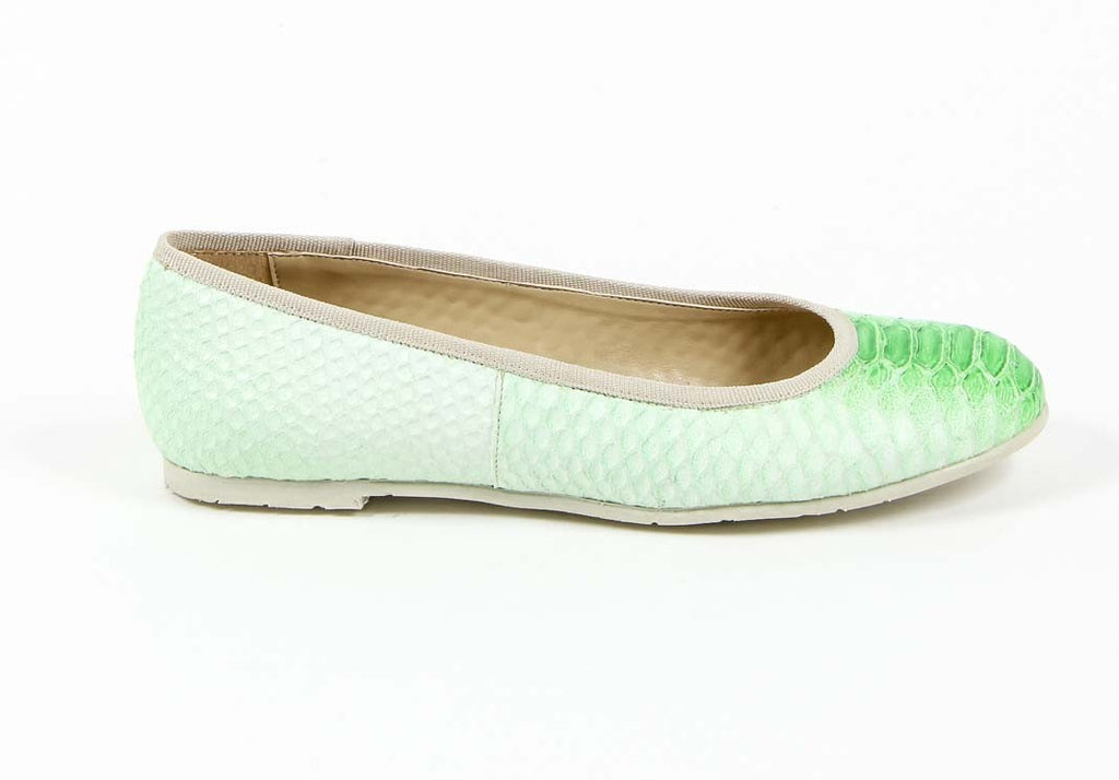 V 1969 Italia Ballerina da donna E08 PITONE VERDE
