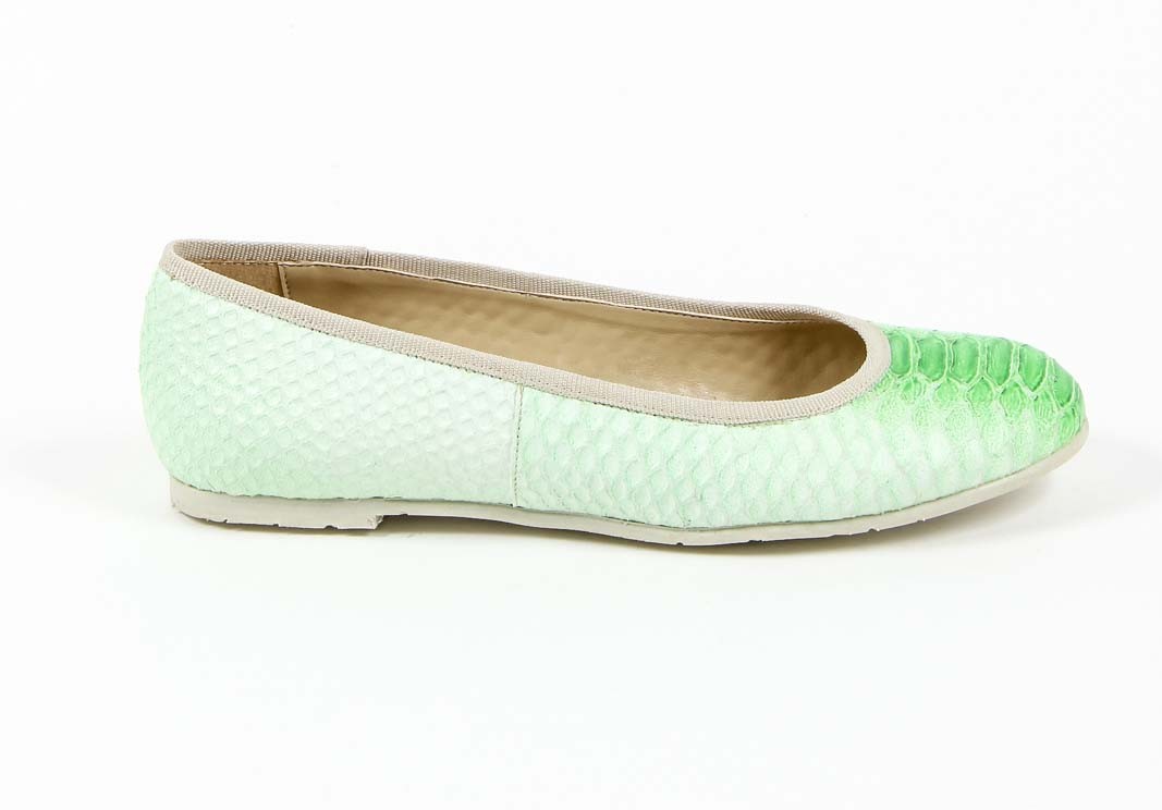V 1969 Italia Ballerina da donna E08 PITONE VERDE