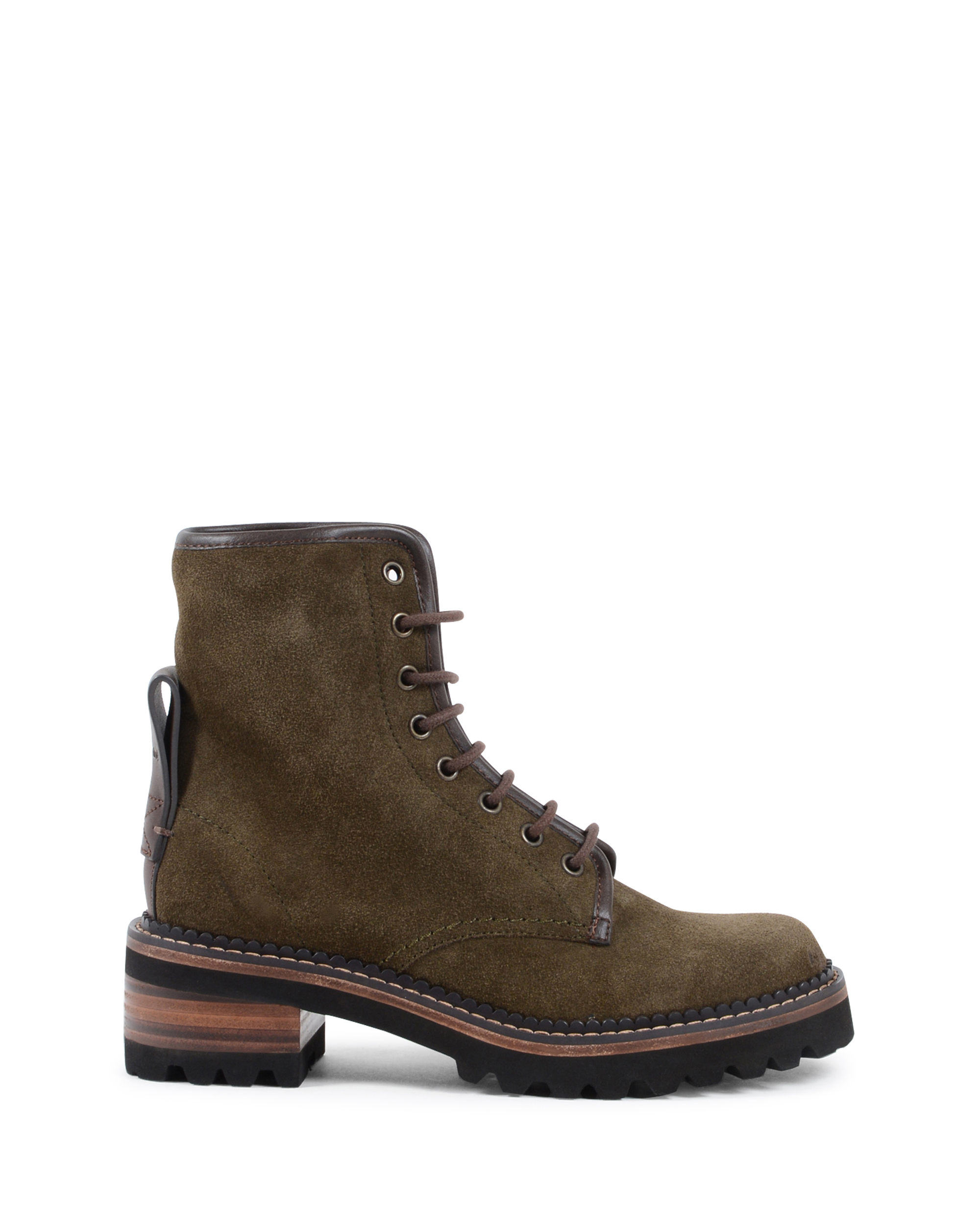 ChloÃ¨ Stivale corto da donna verde militare SB31040A LODEN