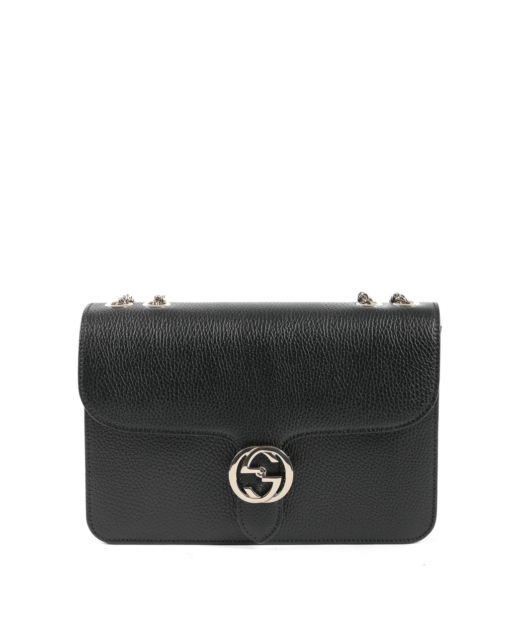Borsa Gucci Interlocking in pelle con catena 510303 CAO0G 1000