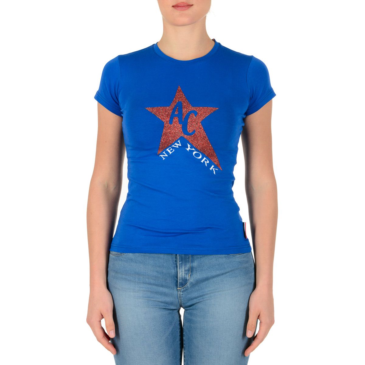 Andrew Charles By Andy Hilfiger T-shirt da donna TS501 03 1002 TARANA BLUE S8