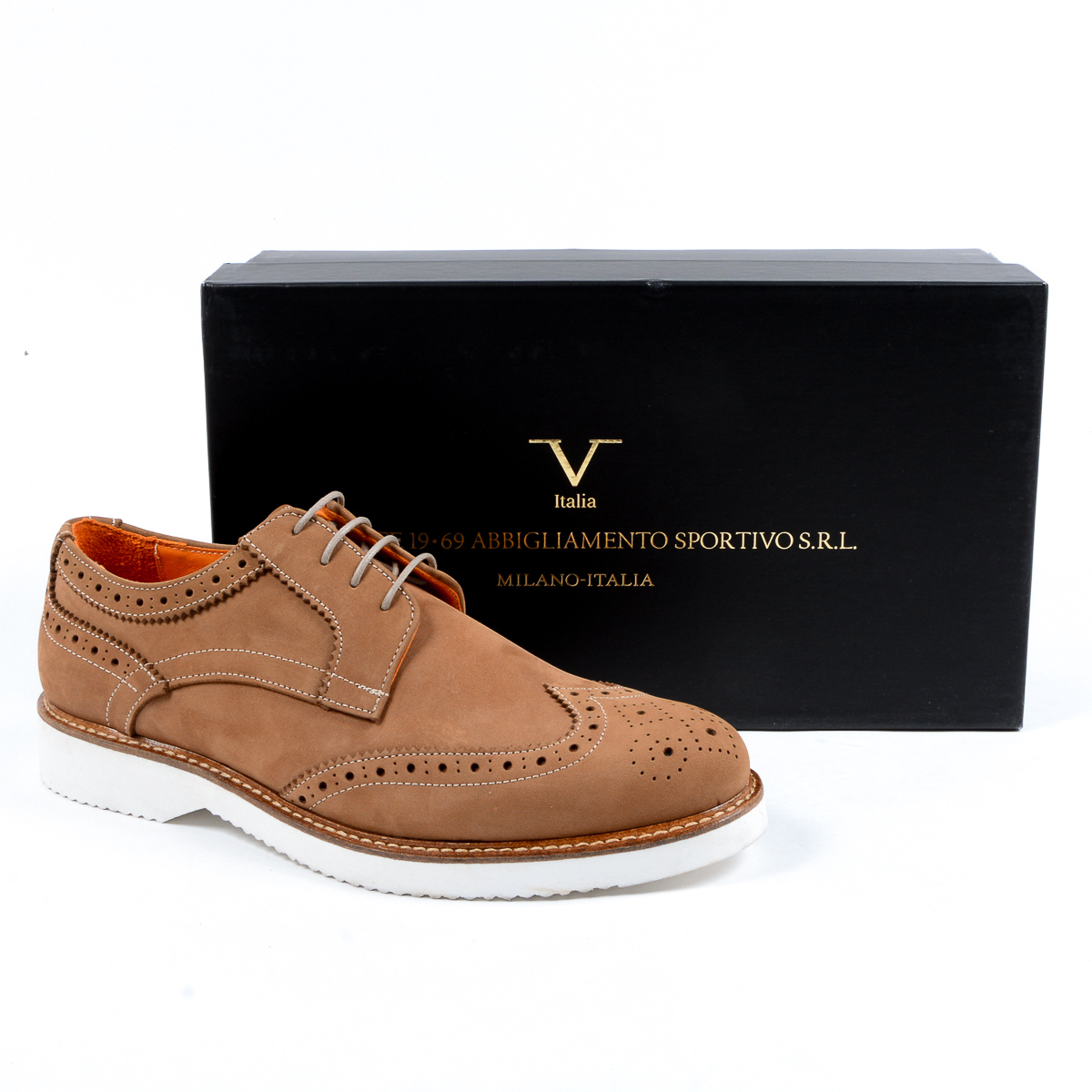 V 1969 Italia Scarpe Oxford Brogue da uomo Marrone PEDRO