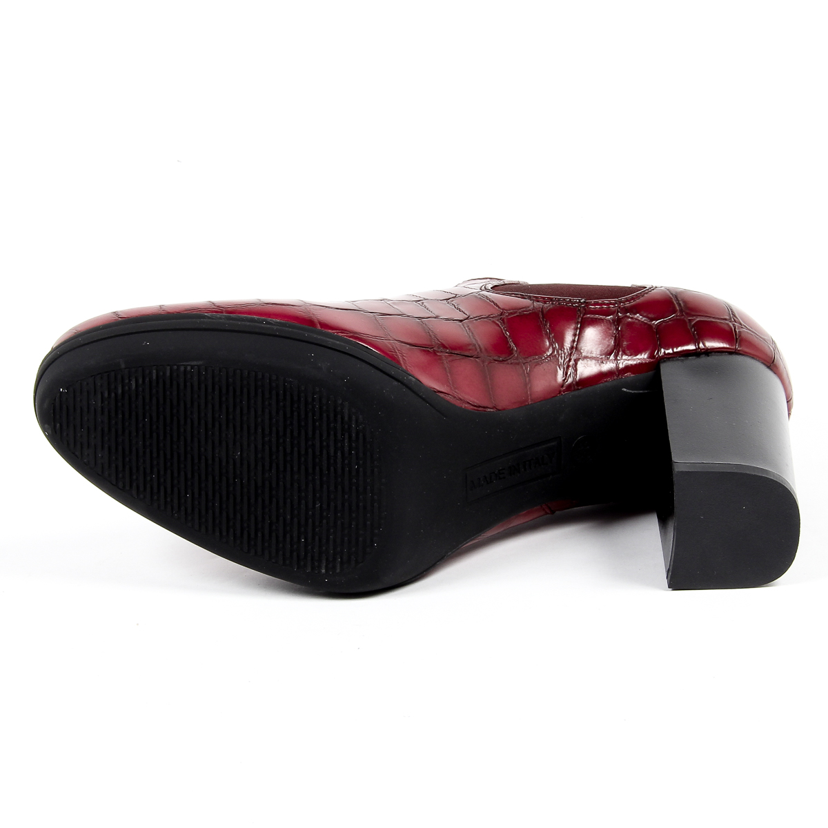 V 1969 Italia Stivaletto con tacco da donna Bordeaux GRACY