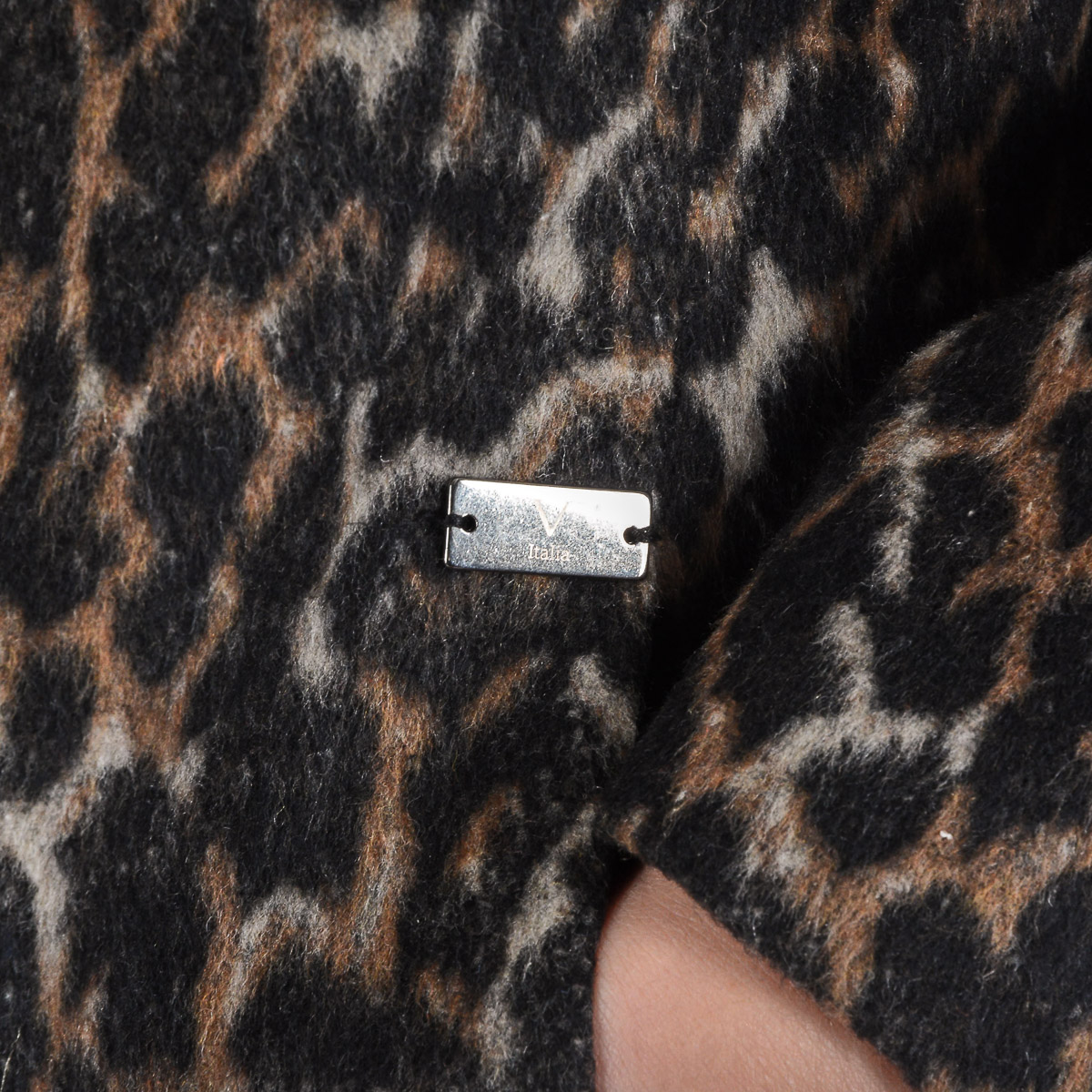 V 1969 Italia Cappotto da donna a maniche lunghe Marrone CHEYENNE