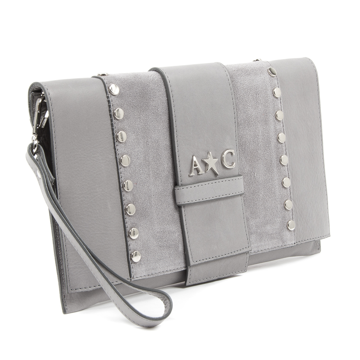 Borsa a mano da donna Andrew Charles grigia CORY