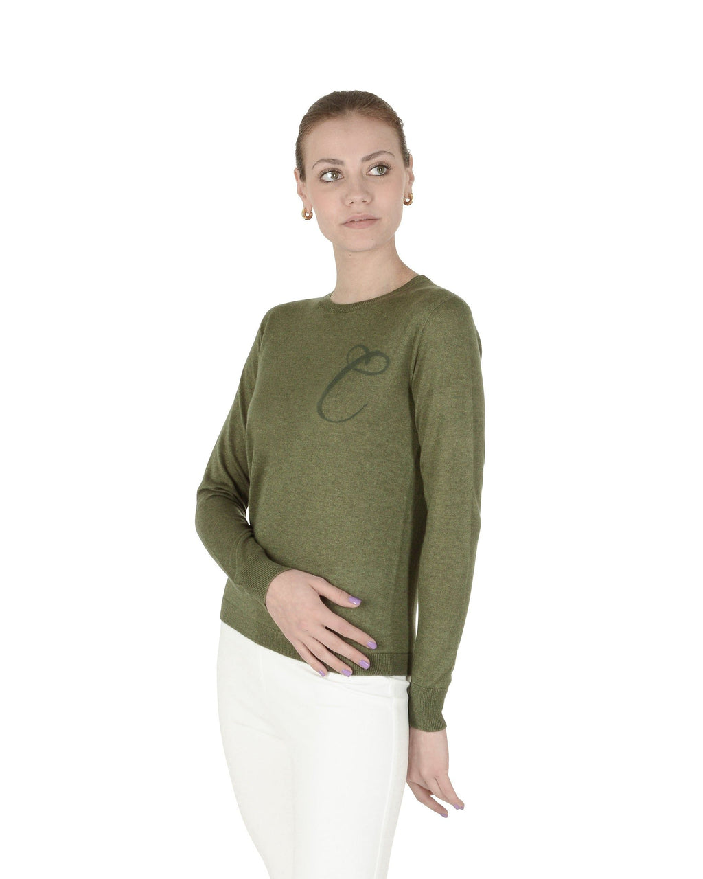 Dee Ocleppo Long Sleeve ART 004 GREEN LETTER C