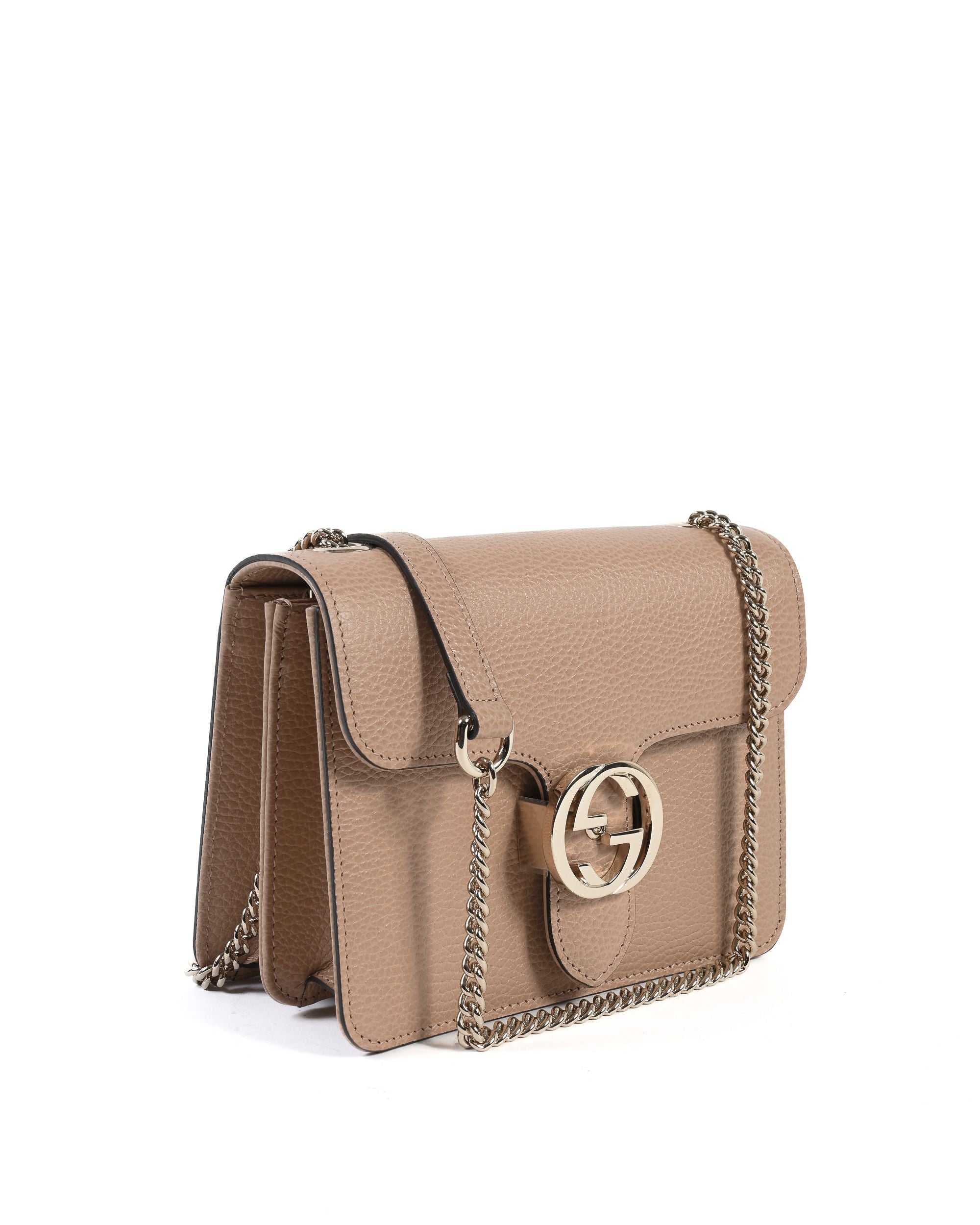 Borsa Gucci Interlocking in pelle con catena 510304 CAO0G 2754