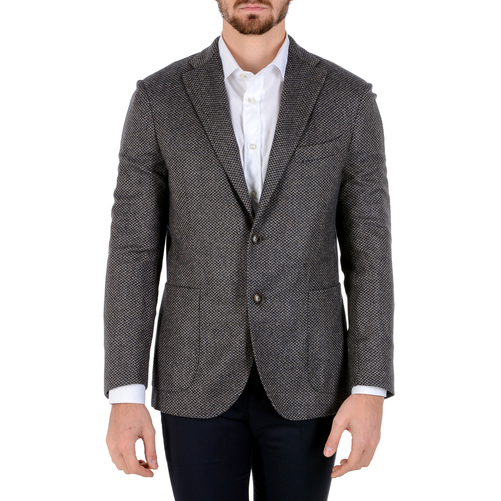 Boglioli Milano Giacca Uomo Maniche Lunghe Grigio Scuro