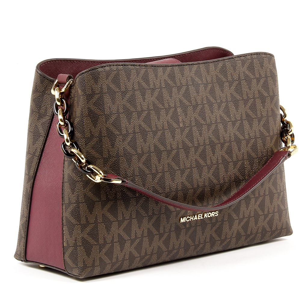 Borsa a mano da donna Michael Kors PORTIA 35F7GPAS3B BRN PLUM