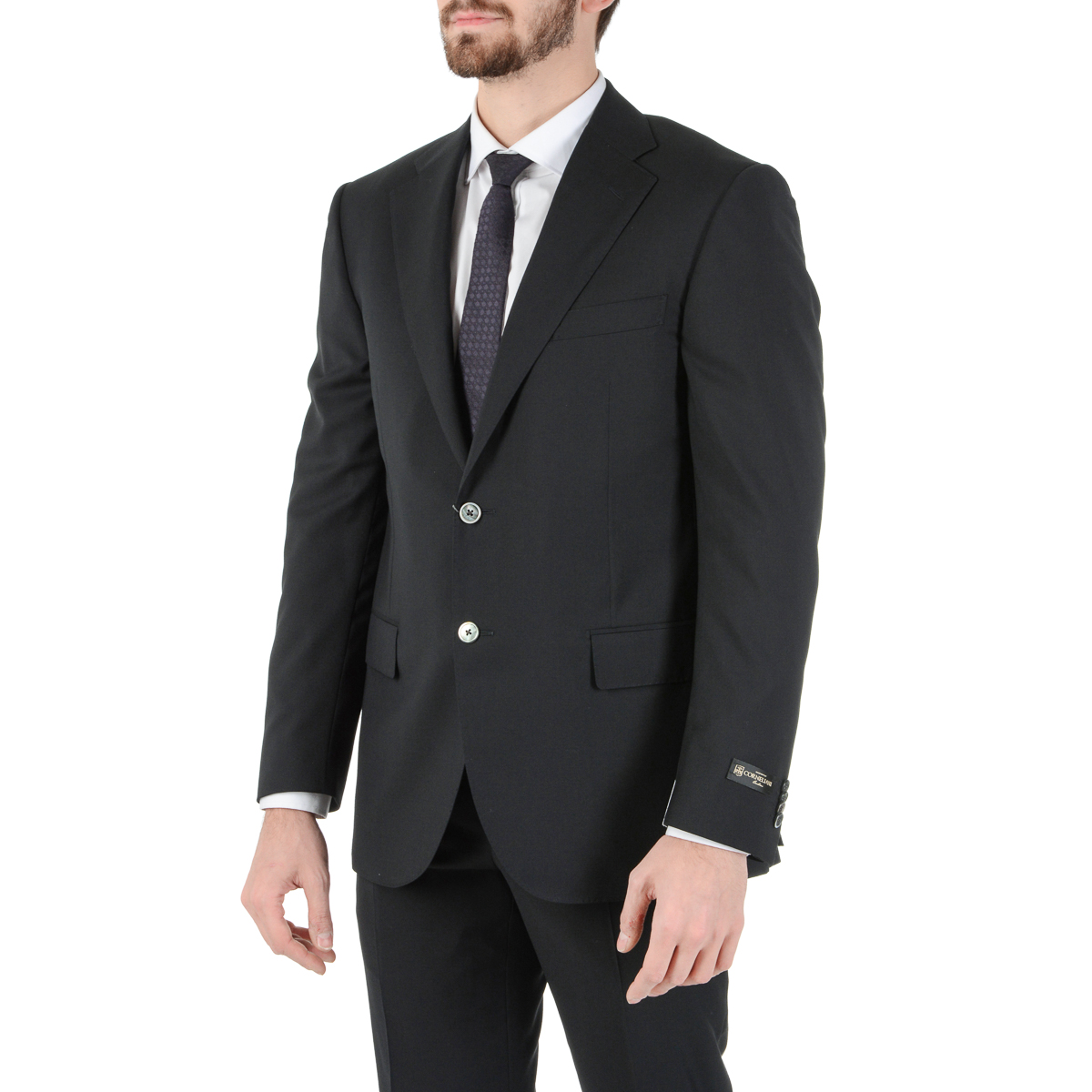 Corneliani Abito da uomo a maniche lunghe grigio scuro Super 130's
