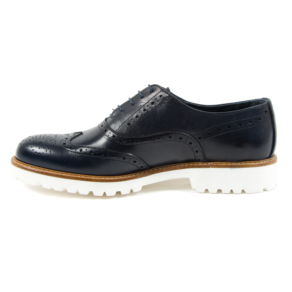 Andrew Charles Scarpa Brogue da Uomo Blu LUIS