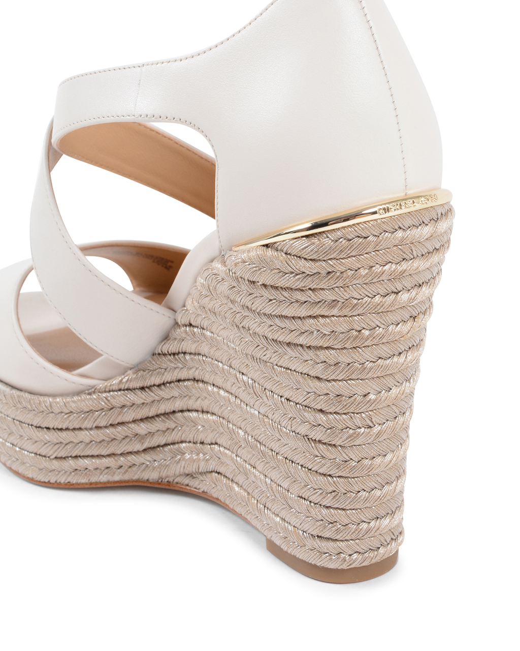 Michael Kors Sandalo con zeppa da donna color crema ABBOTT