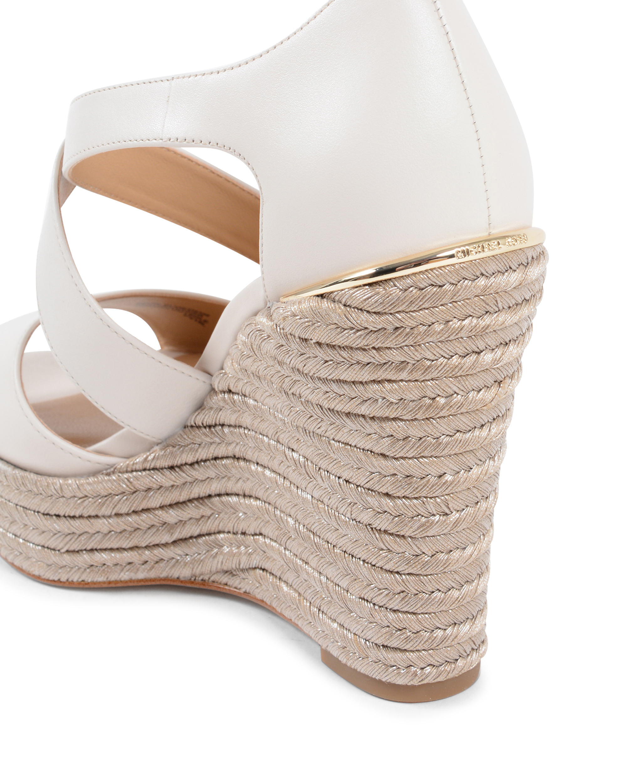 Michael Kors Sandalo con zeppa da donna color crema ABBOTT