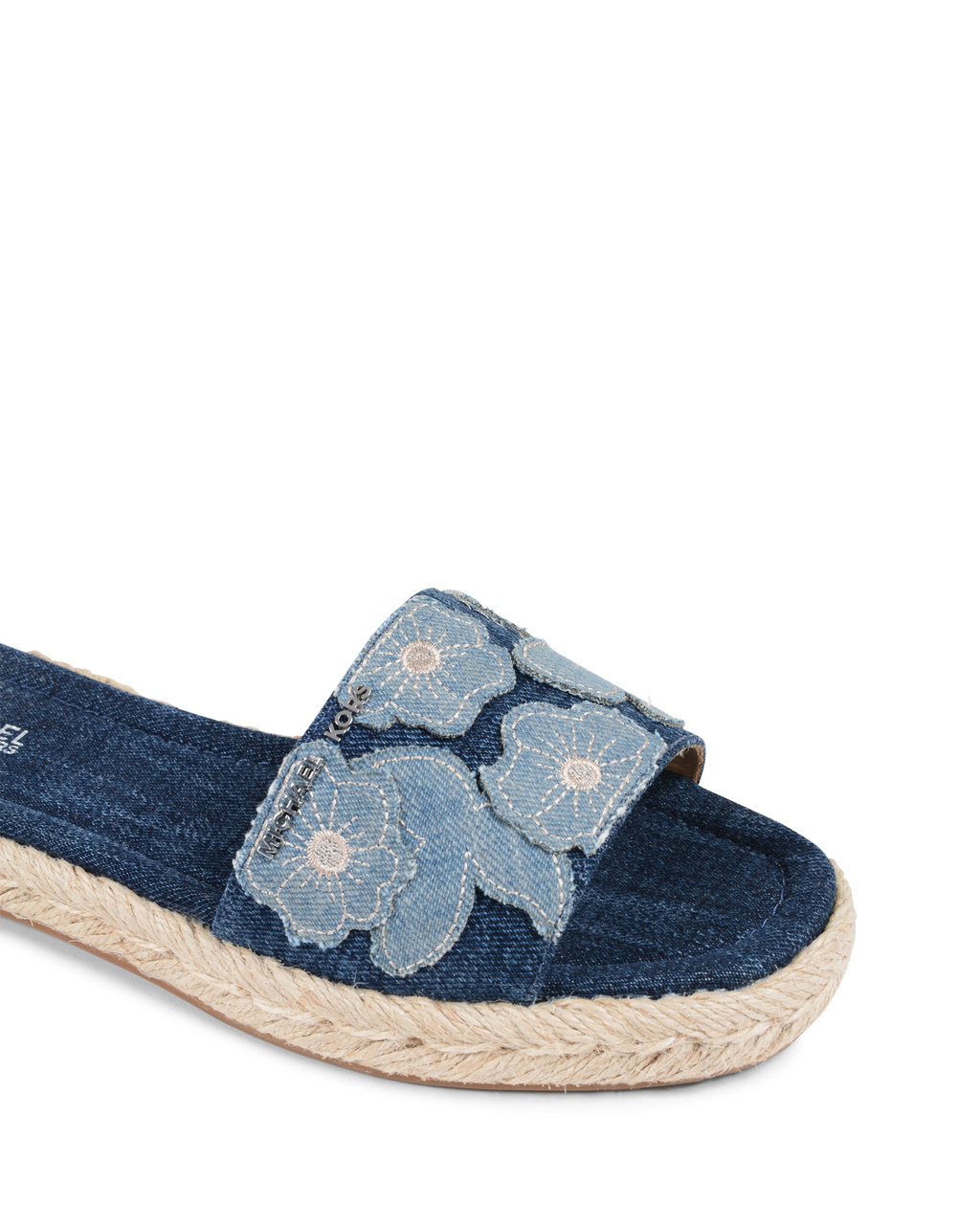 Michael Kors Pantofole da donna in denim blu DEMPSEY