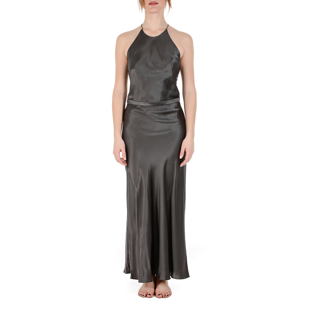 La Perla Top Camicia da notte da donna grigio scuro
