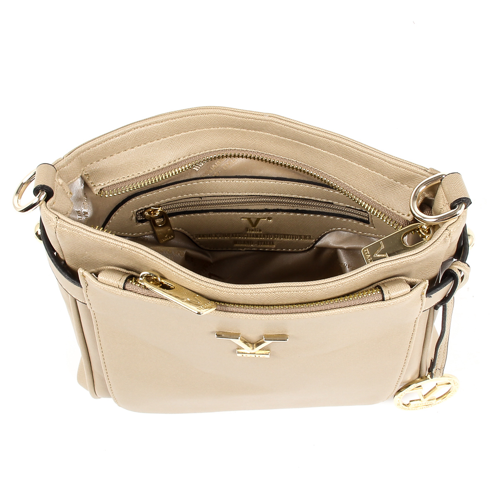 V 1969 Italia Borsa a tracolla da donna Beige MONICA
