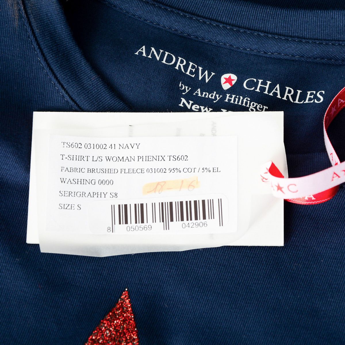 Andrew Charles By Andy Hilfiger T-shirt da donna LS TS602 031002 PHENIX NAVY S8