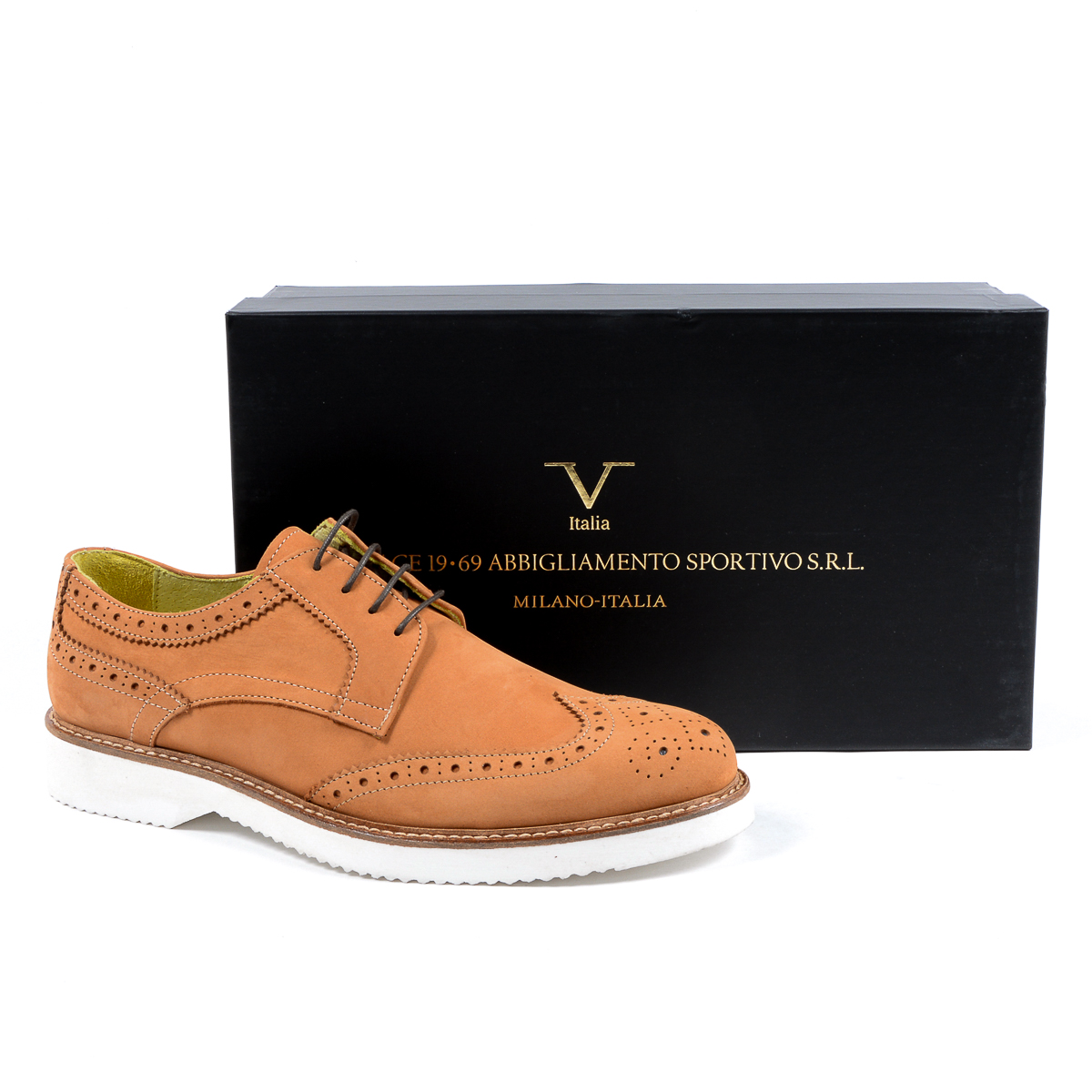 V 1969 Italia Scarpe Oxford Brogue da uomo Marrone PEDRO