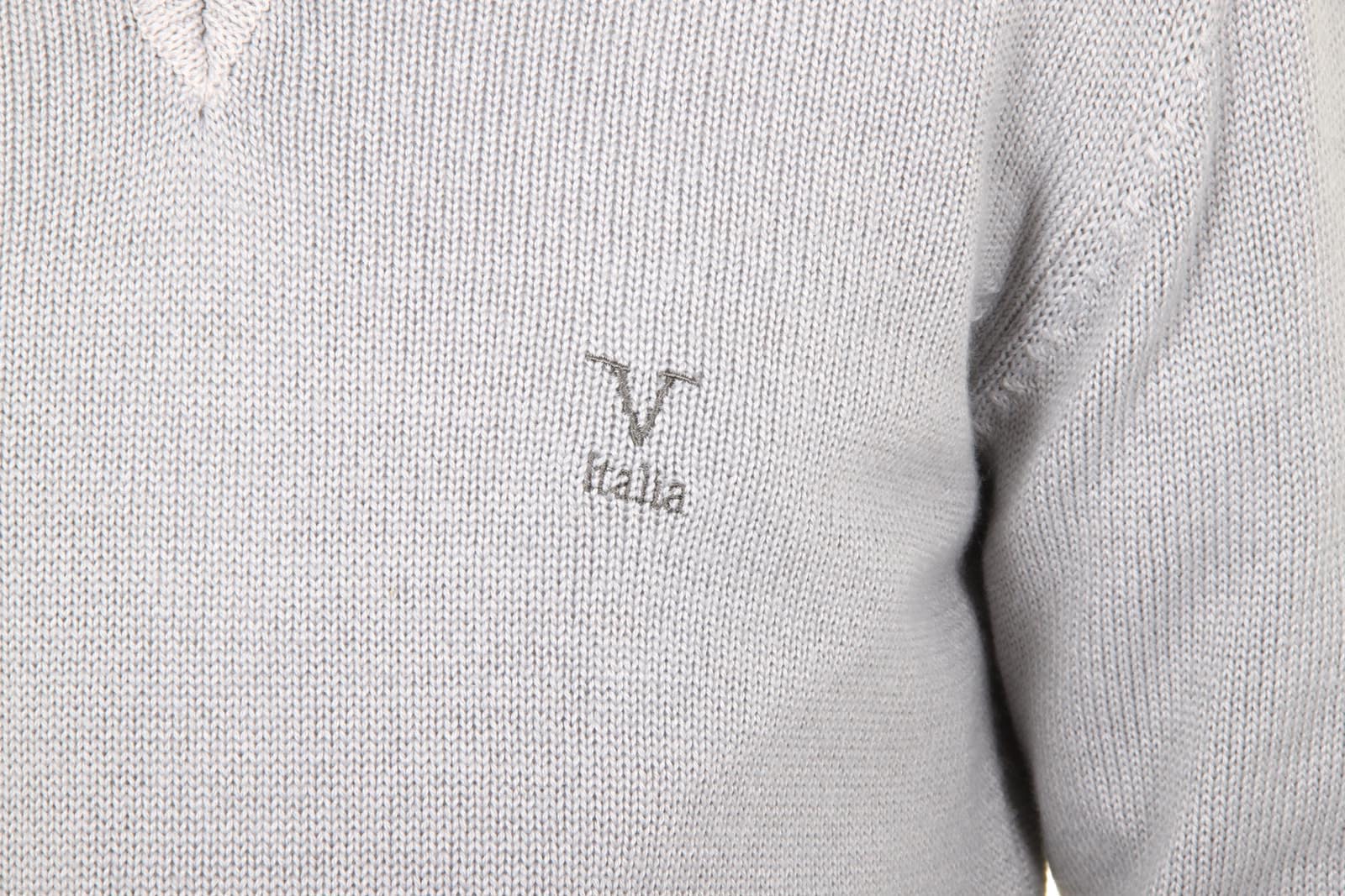Maglione uomo scollo a V V 1969 Italia 9803 SCOLLO V GRIGIO MEDIO