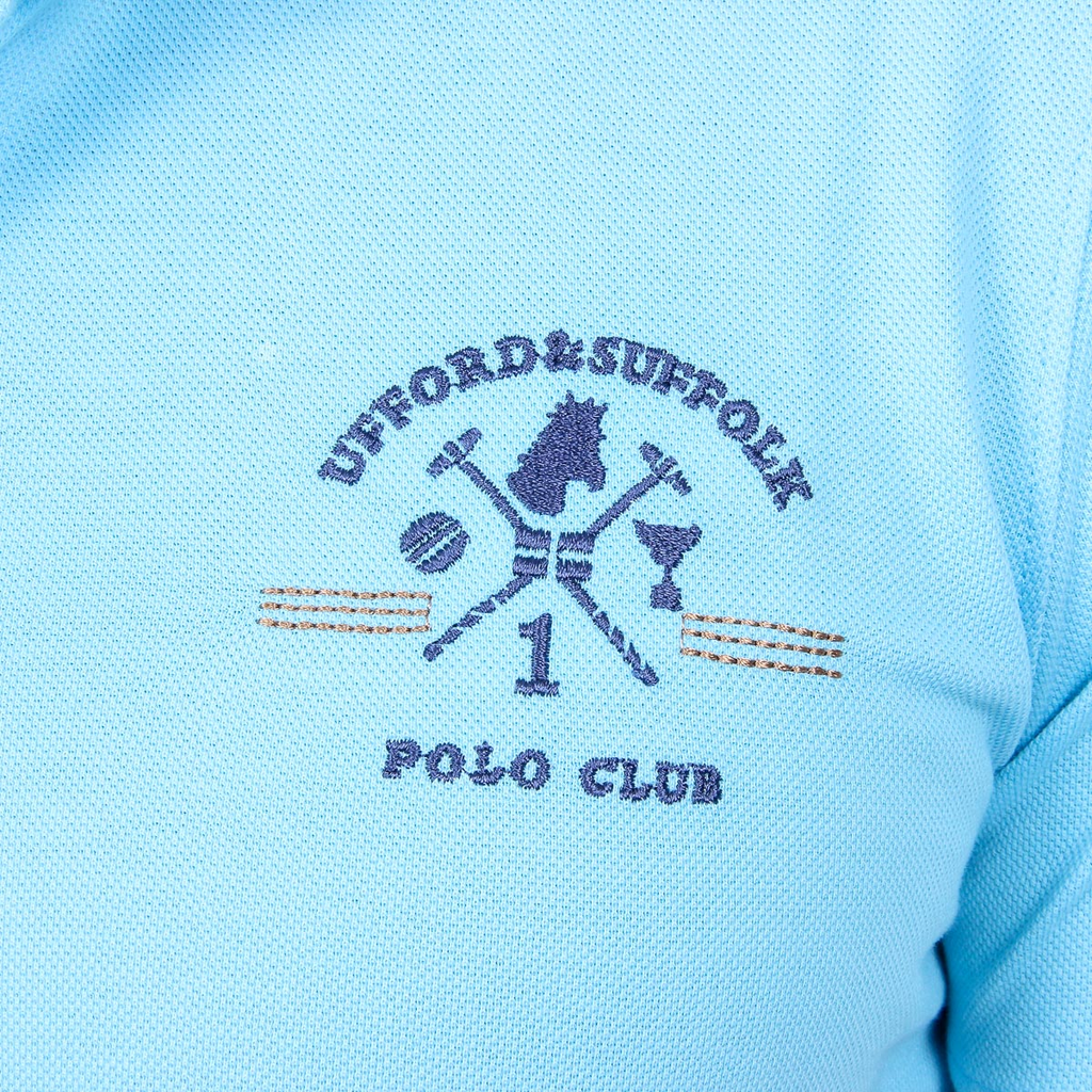 Polo da uomo a maniche corte Ufford & Suffolk Polo Club US025 BLU