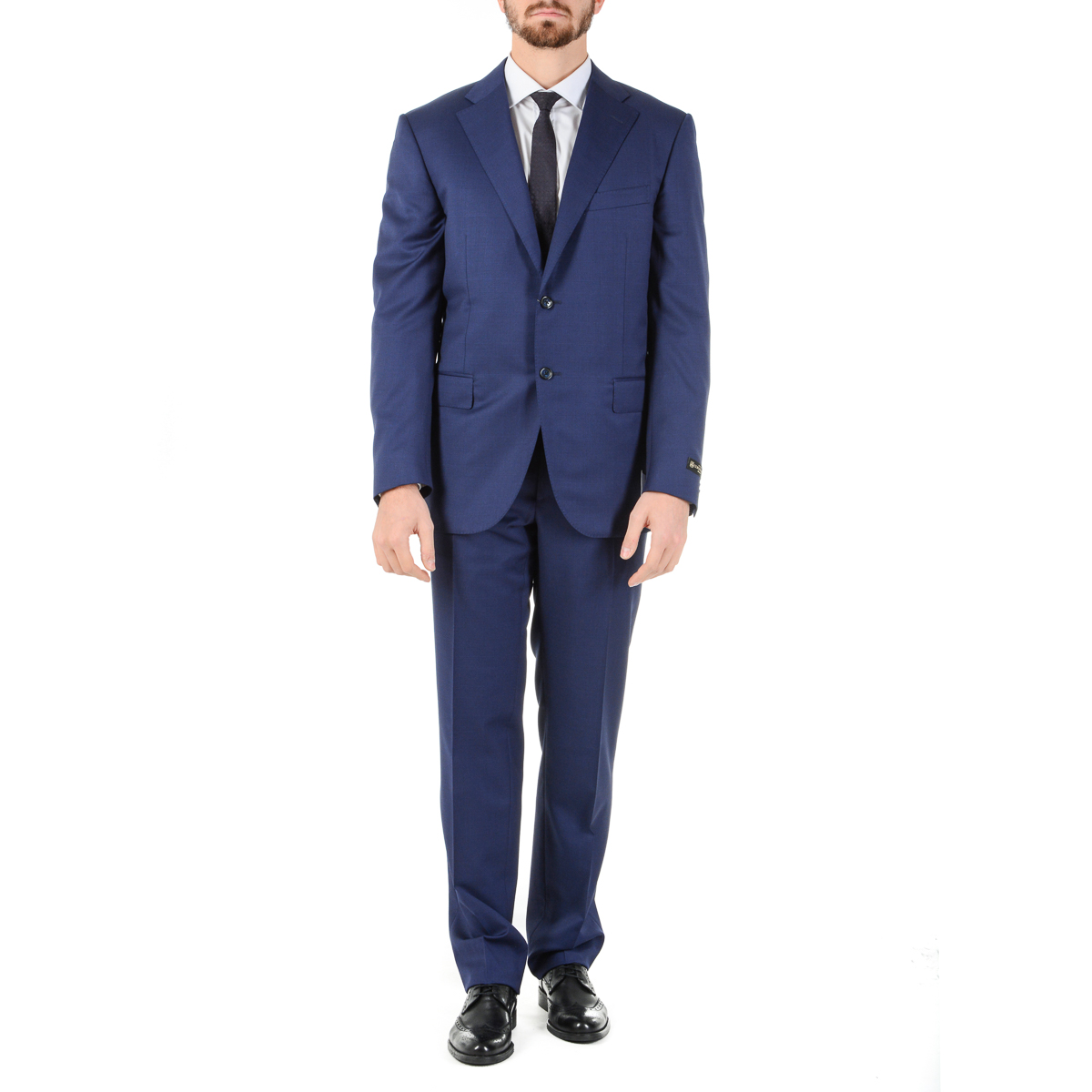 Abito da uomo Corneliani maniche lunghe blu Super 130's