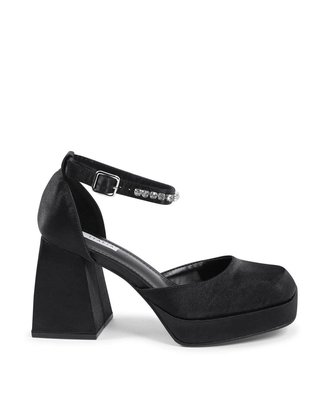 19V69 Italia Scarpe da donna con cinturino alla caviglia nere J010 NERO