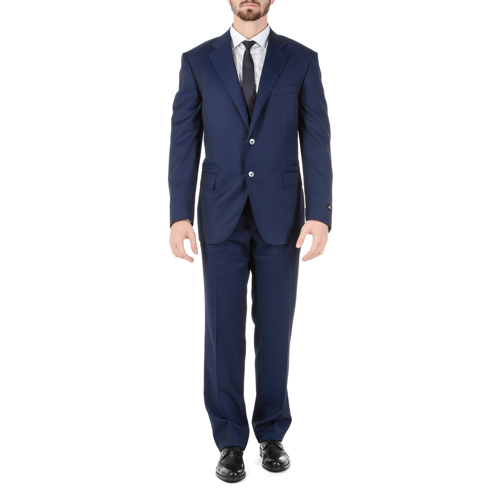 Abito da uomo Corneliani maniche lunghe blu Super 110's