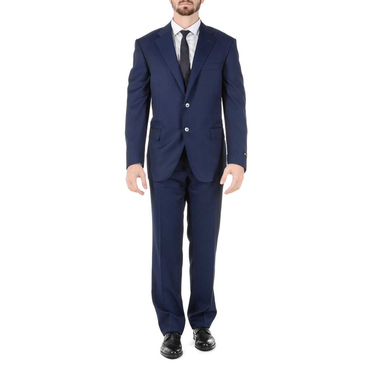 Abito da uomo Corneliani maniche lunghe blu Super 110's
