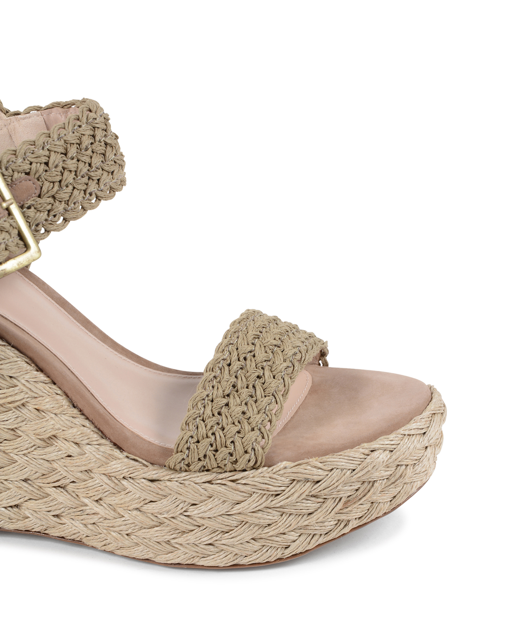 Sandalo con zeppa da donna Stuart Weitzman verde ALEXIS