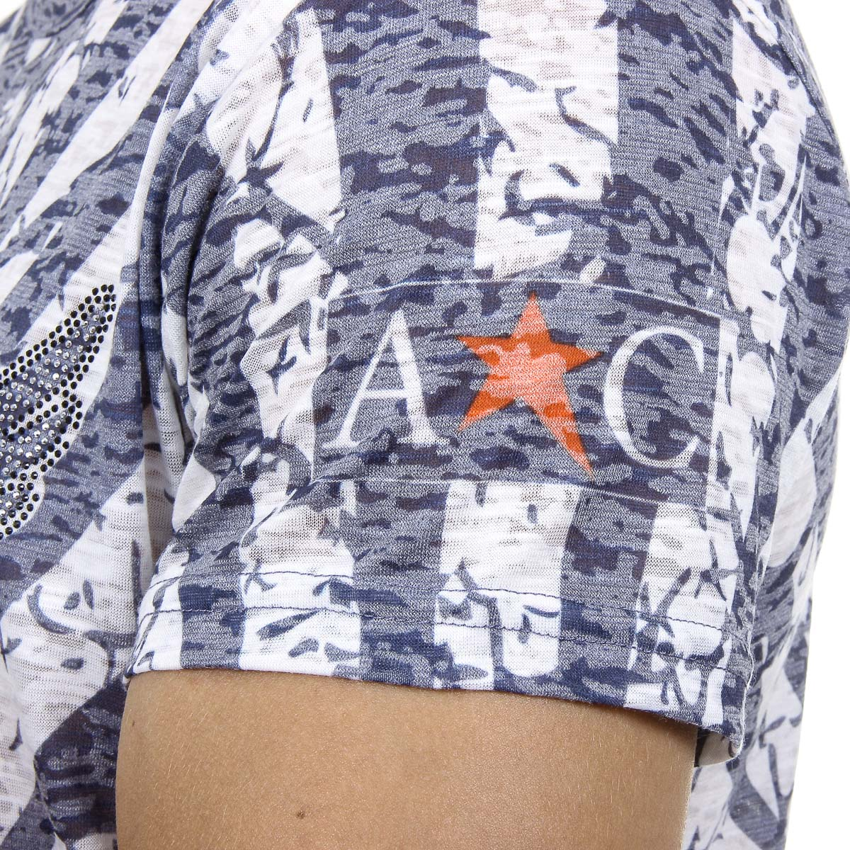 Andrew Charles T-shirt da uomo a maniche corte con scollo rotondo blu CALEB