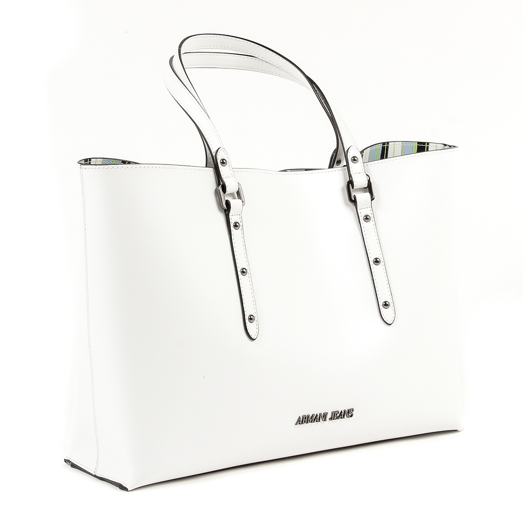 Borsa a mano da donna Armani Jeans bianca 922171 7P757 00010