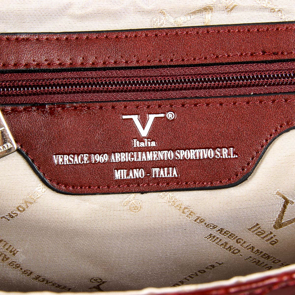 V 1969 Italia Borsa da uomo rosso scuro LEROY