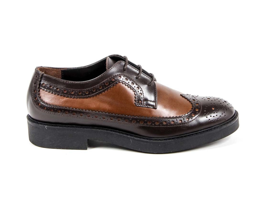 Scarpa Brogue Donna V 1969 Italia B1670 VITELLO T. MORO COCCO