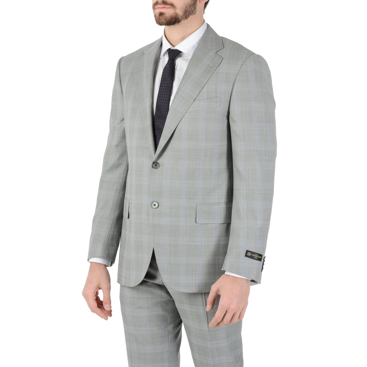 Corneliani Abito Uomo Maniche Lunghe Grigio Super 150's