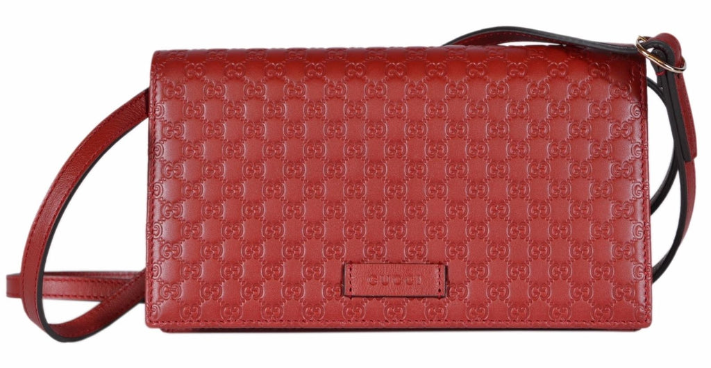 Borsa a tracolla Gucci Guccissima rossa