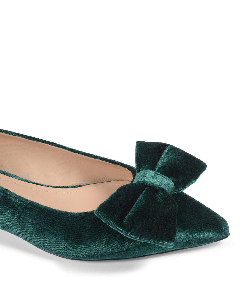 Ballerina in velluto con fiocco per bambini - Verde