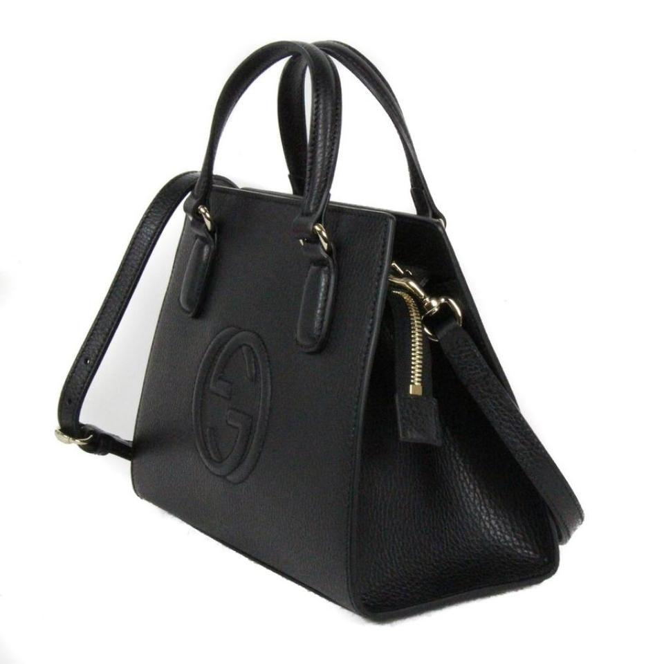 Borsa tote Gucci Soho in pelle nera