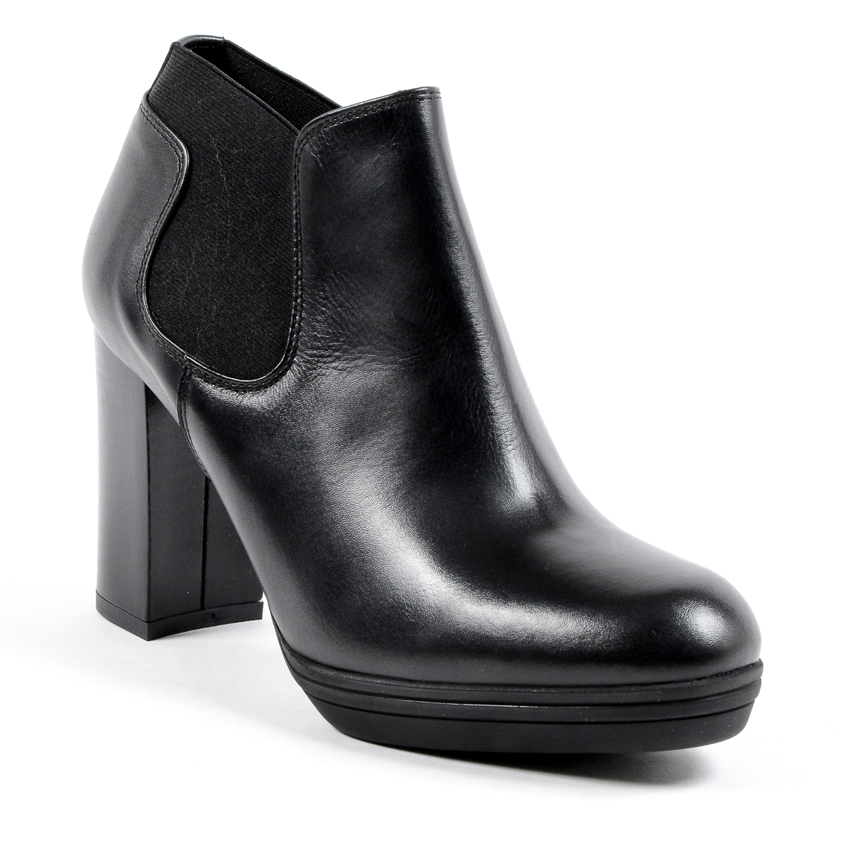 V 1969 Italia Stivaletto con tacco da donna nero GRACY