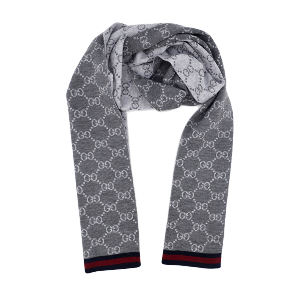 Gucci sciarpa uomo 23x180 grigio