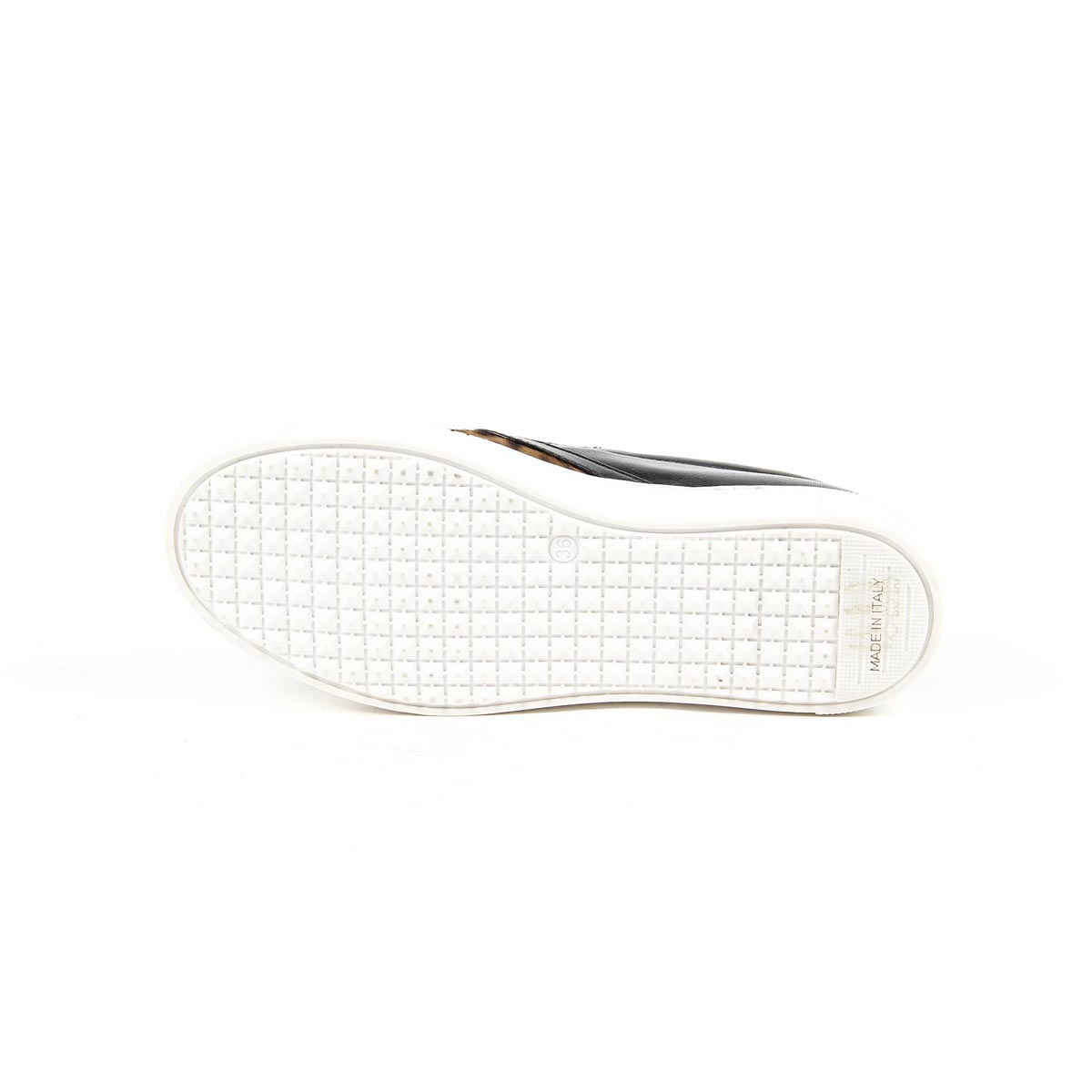 V 1969 Italia Womens Slip On Sneaker 312090 PONY LEO/NAPPA NERO