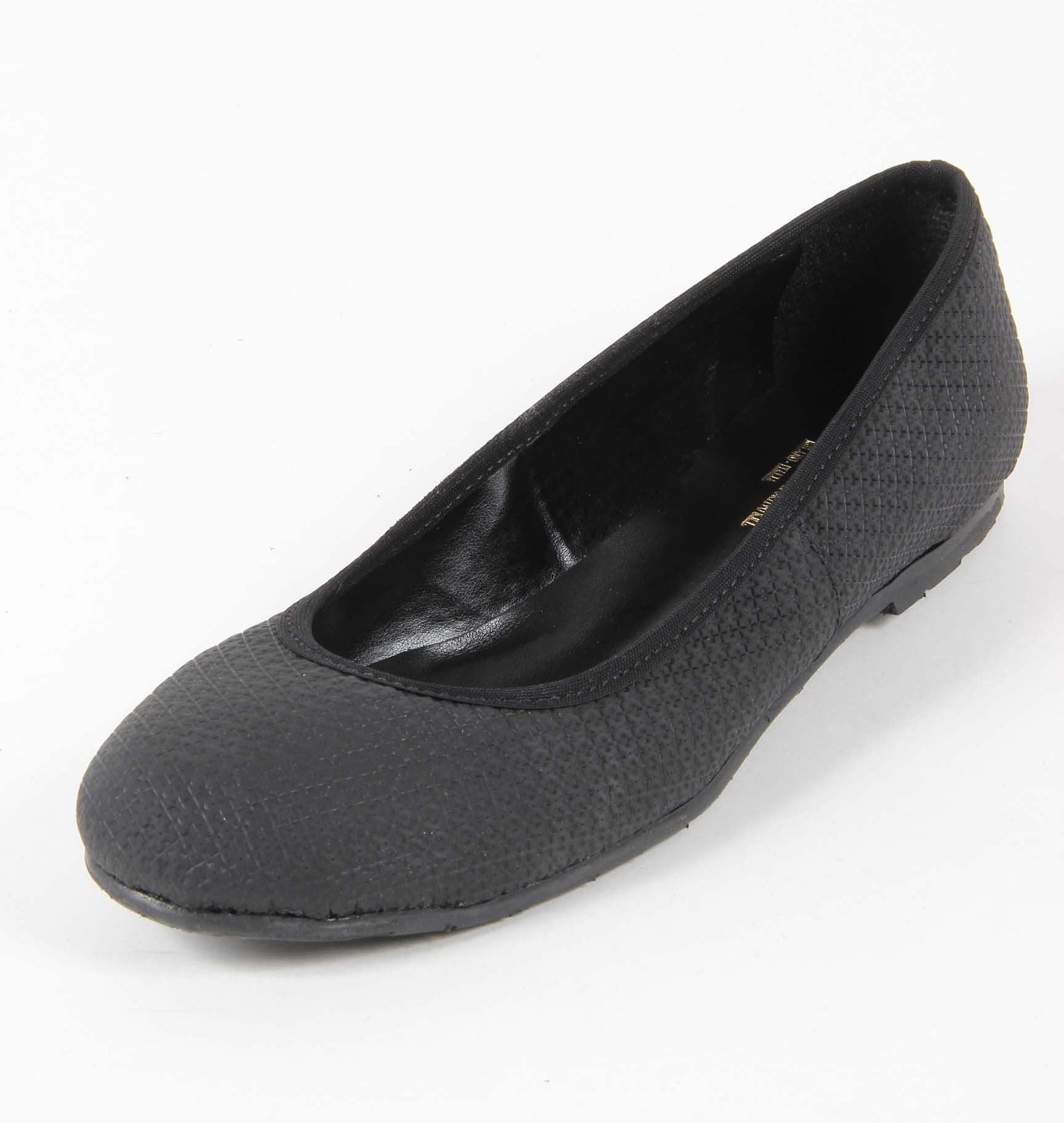 V 1969 Italia Ballerina da donna E08 TESSUTO NERO